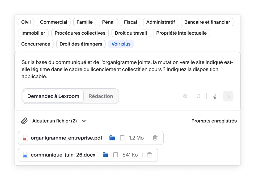 Interface de l'outil